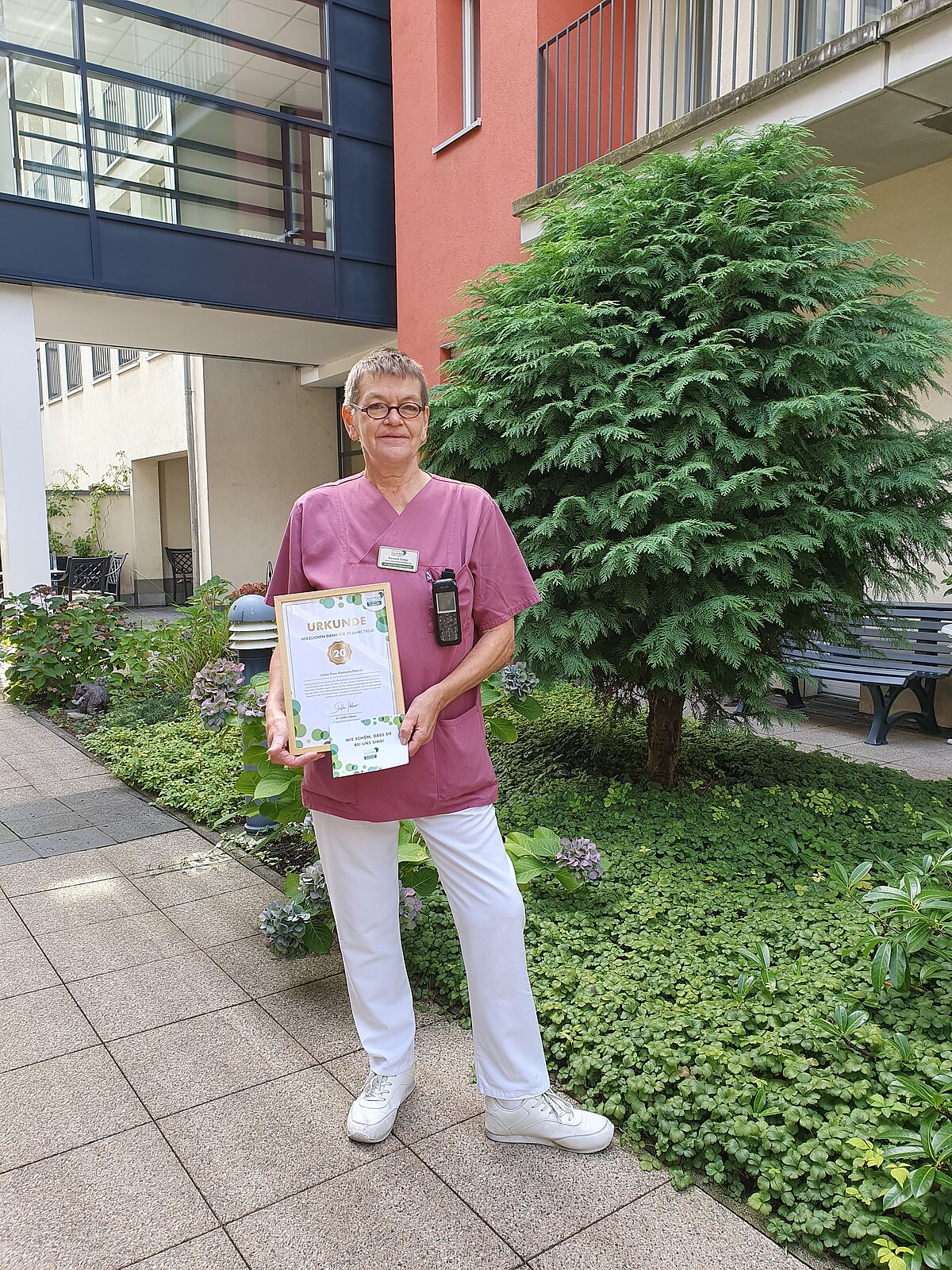 Frau Diebel ist 20 jahre im Betreib!